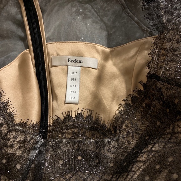 - Erdem black lace midi dress size 8 - Picture 7 of 8